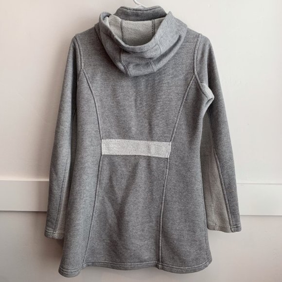 Mondetta Gray & White Cotton Long Jacket - Picture 2 of 7